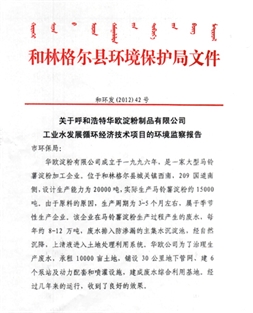 工業(yè)水物質(zhì)循環(huán)技術(shù)項目的環(huán)境監察報告